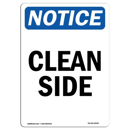 Signmission OSHA Notice, 5" Height, Clean Side Sign, 5" X 3.5", Portrait OS-NS-D-35-V-10624